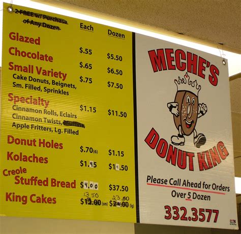 Meche's donuts - Rickey Meche's Donut King serves delicious HOT glazed donuts till 10am daily. We are open till 2pm daily at our Kaliste Saloom Road store. Our drive thru window make it convenient for you to order. Or call ahead to order at 989-9909. 